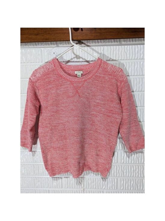 J. Crew Sweaters - J Crew Women's Pink Knitted 3/4 Sleeve Sweater Size Extra Small